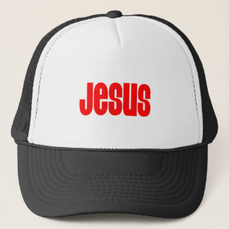 Gorra De Camionero Jesús en rojo