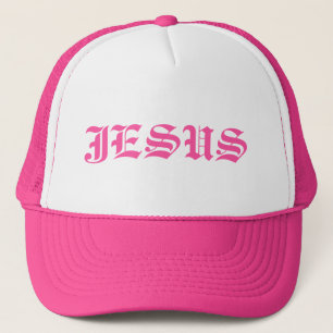 Gorra De Camionero Jesús en rosa