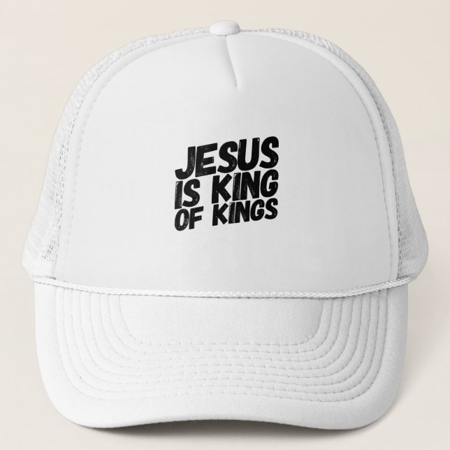 Gorra De Camionero Jesús Es El Rey (Anverso)