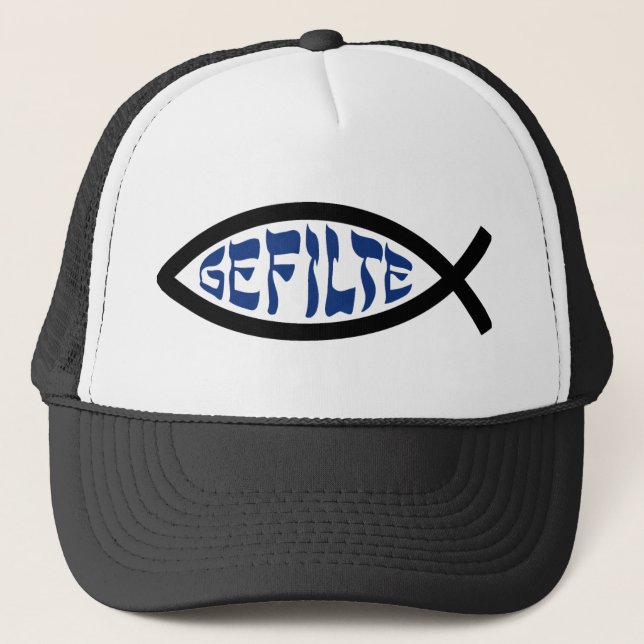Gorra De Camionero Jesús Gefilte Fish - Humor de la Pascua judía (Anverso)