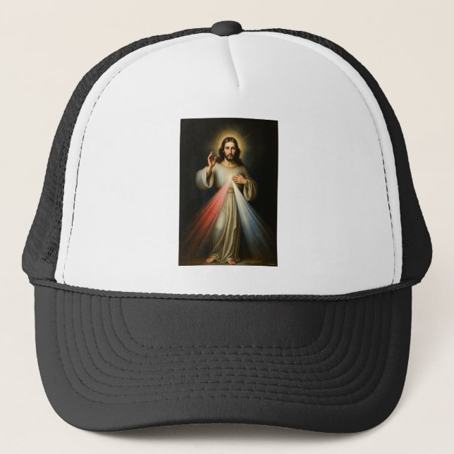 Gorra De Camionero Jesus of the Divine Mercy Trucker Hat (Anverso)
