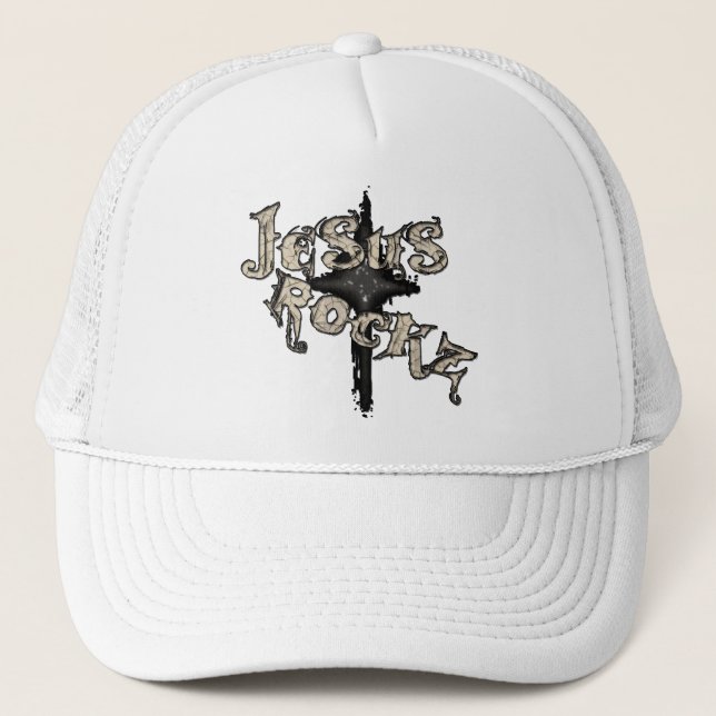Gorra De Camionero Jesus Rockz Christian (Anverso)