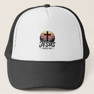 Gorra De Camionero Jesus Salva Camiseta de la Cruz Cristiana Vintage