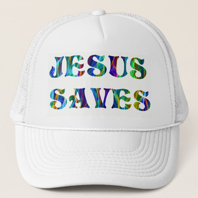 GORRA DE CAMIONERO JESUS SAVES  (Anverso)