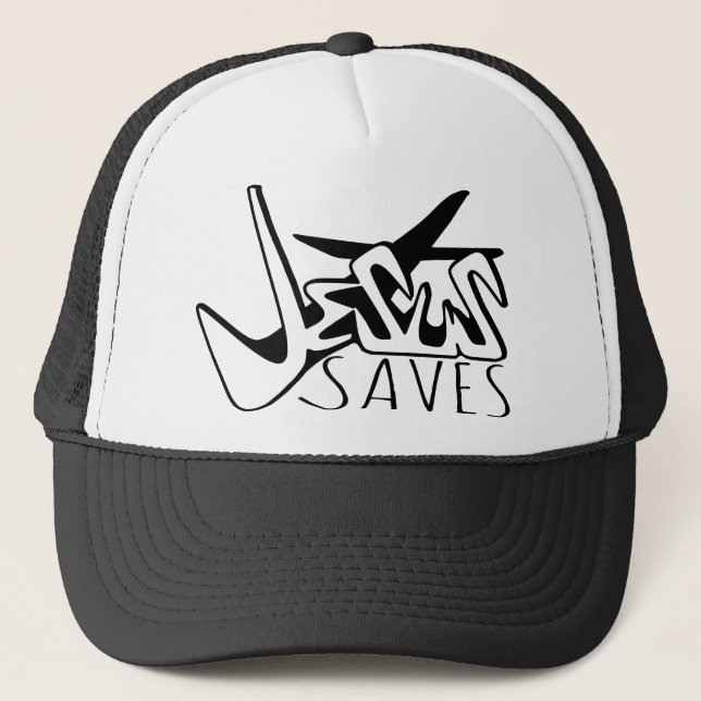 GORRA DE CAMIONERO JESUS SAVES GRAFFITI (Anverso)