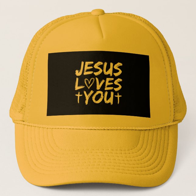 Gorra De Camionero Jesús Te Ama Yo Jesús (Anverso)