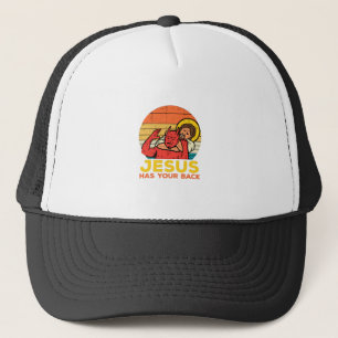Gorra De Camionero Jesús Tiene Su Espalda Jiu Jitsu Retro Hombres Cr