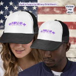 Gorra De Camionero Jets militares - Niño militar morado<br><div class="desc">Jets militares - Sombrero camionero militar Purple Up. Sombrero de béisbol perfecto para el mes de abril "Morple Up Military Child" y usar todo el año para concienciar a los niños del ejército. Un regalo perfecto para dar las gracias a los niños militares de los Estados Unidos y a sus...</div>