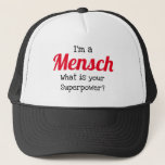 Gorra De Camionero Jewish Trucker Hat - Mensch Superpower<br><div class="desc">This trucker hat says it all. Perfect for yourself or for the mensch in your life.</div>