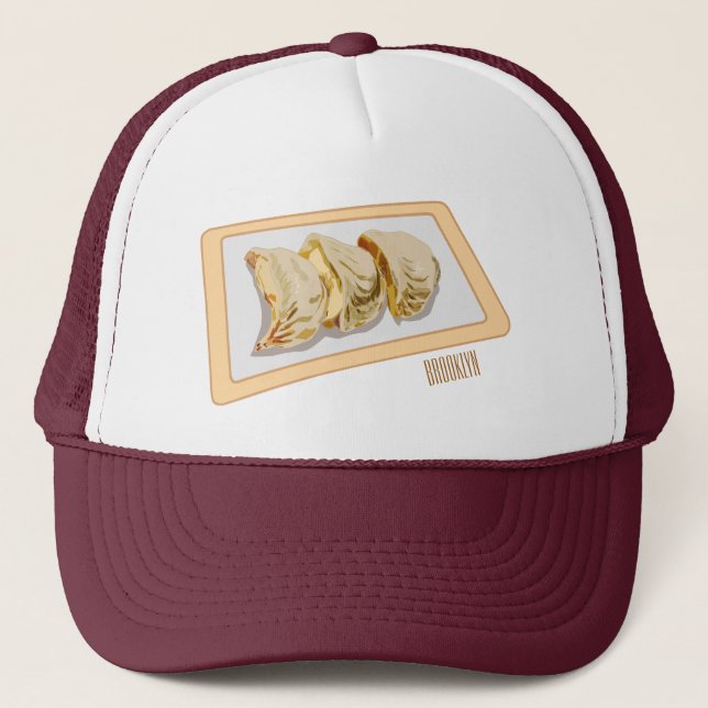 Gorra De Camionero Jiaozi / ilustracion personalizado chino de bolas  (Anverso)