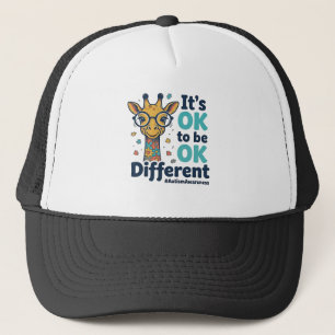 Gorra De Camionero Jirafa de Concienciación sobre el Autismo Está Bie