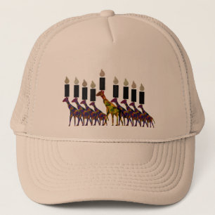 Gorra De Camionero Jirafa Hannukah Menorah