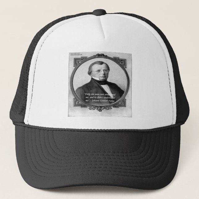 Gorra De Camionero Johann Fichte Cita "Malinterpretada" (Anverso)