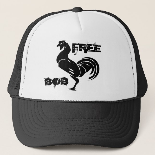 Gorra De Camionero johnny_automatic_rooster_silhouette, LIBRE, (Anverso)