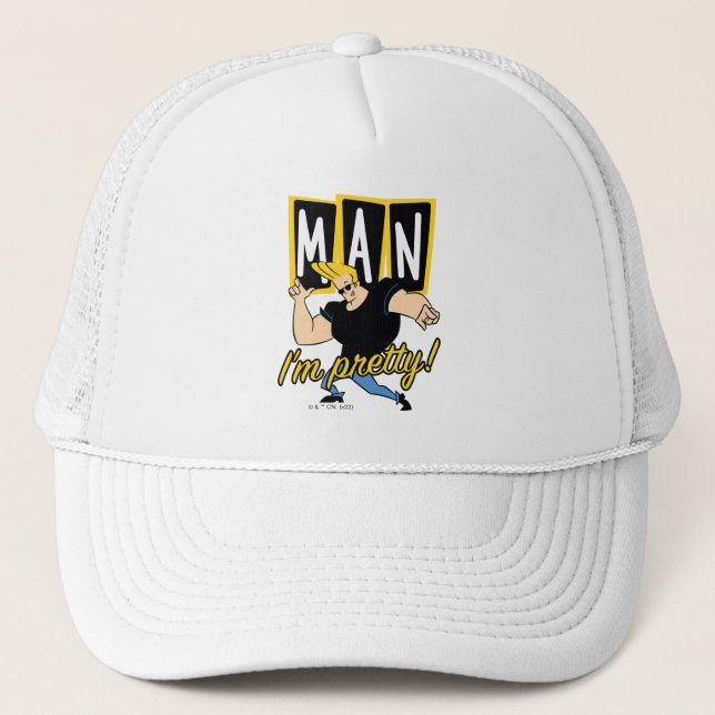 Gorra De Camionero Johnny Bravo - Hombre, soy Bonito (Anverso)