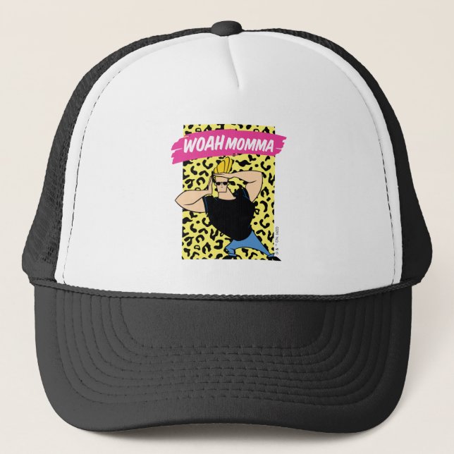 Gorra De Camionero Johnny Bravo - Woah Momma (Anverso)