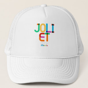 Gorra De Camionero Joliet Illinois de mediados de siglo, arte pop,