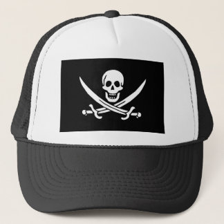 Gorra De Camionero Jolly Roger de Calico Jack Rackham (NEGRO)