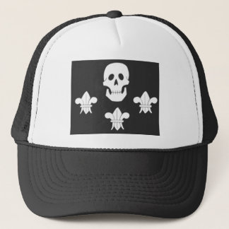 GORRA DE CAMIONERO JOLLY ROGER SKULL Y LA BANDERA DE TRES LILIES
