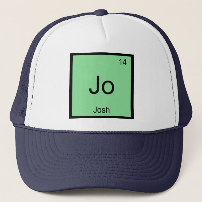 Gorra De Camionero Josh Nombre Elemento Químico Tabla periódica (Anverso)
