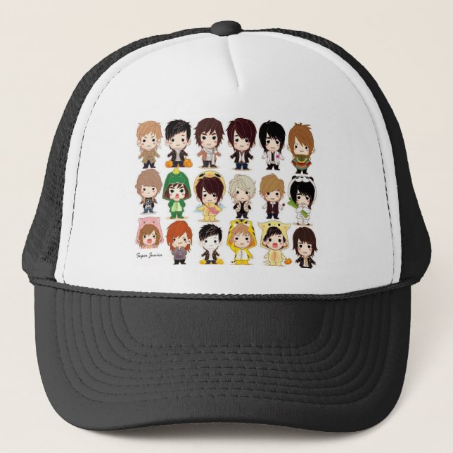 Gorra De Camionero Joven estupendo (papel pintado del dibujo animado) (Anverso)