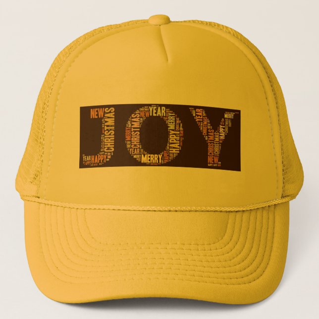 Gorra De Camionero JOY Wordcloud Navidades (Anverso)