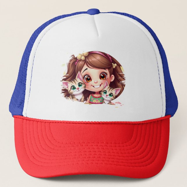 Gorra De Camionero Joyful Moments with My Kitties (Anverso)