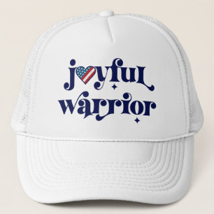 Gorra De Camionero Joyful Warrior Navy Type USA Flag Heart