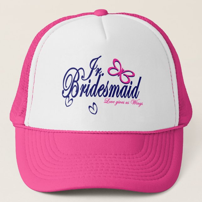 Gorra De Camionero Jr. Bridesmaid/ Tema de la mariposa (Anverso)