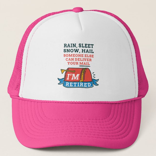 Gorra De Camionero Jubilación de Mailman, trabajador postal retirado (Anverso)