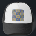 Gorra De Camionero Judea 12 tribus de Israel Oro Azul<br><div class="desc">Está viendo la colección de diseño de Lee Hiller. Coleccionista,  ropa,  regalos y objetos de colección Lee Hiller Photography o colección de arte digital. Puedes ver su fotografía de la naturaleza en http://HikeOurPlanet.com/ y seguir su blog de senderismo dentro del Parque Nacional de Hot Springs.</div>
