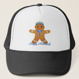 Gorra De Camionero Judea Hanukkah Gingerbread Man Menorah