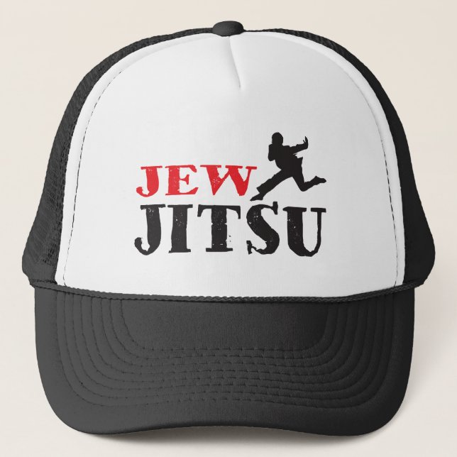 Gorra De Camionero Judío Jitsu - humor judío divertido (Anverso)