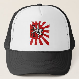 Gorra De Camionero Judo Martial Arts Japonés Vintage Retro Design