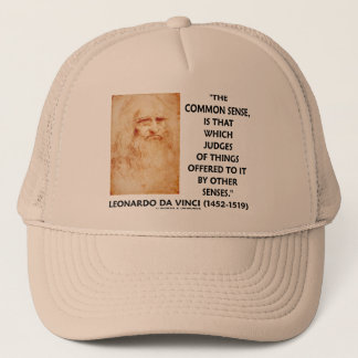 Gorra De Camionero Jueces De Sentido Común De Cosas Leonardo da Vinci