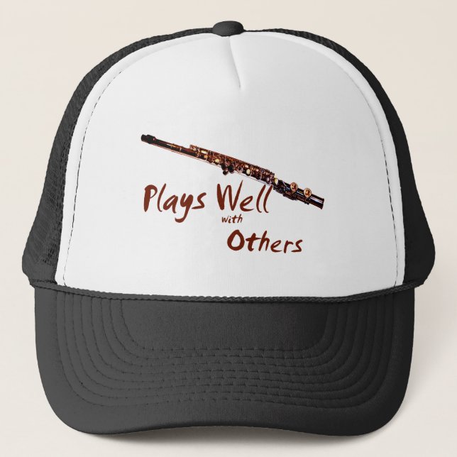 Gorra De Camionero Juega bien con otros / flauta (Anverso)