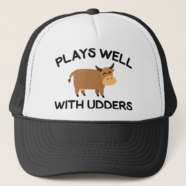 Gorra De Camionero Juega bien con Udders (Anverso)