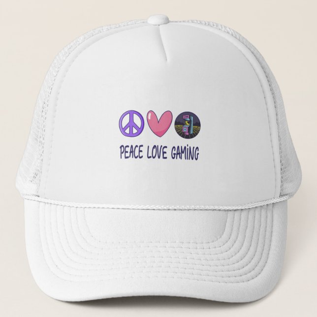 Gorra De Camionero Juego de amor de paz (Anverso)