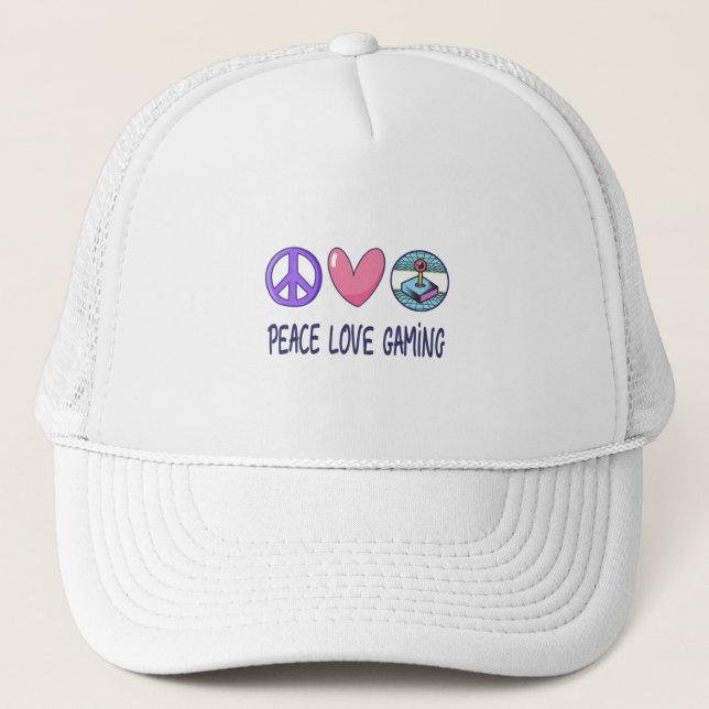 Gorra De Camionero Juego de amor de paz (Anverso)