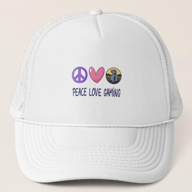 Gorra De Camionero Juego de amor de paz (Anverso)