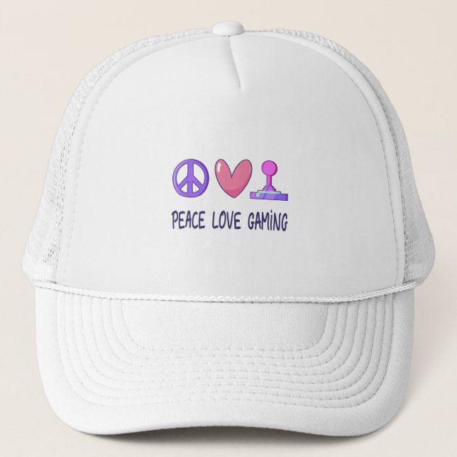 Gorra De Camionero Juego de amor de paz (Anverso)