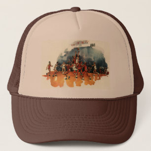 Gorra De Camionero Juego de baloncesto deportivo vintage, jugadores d