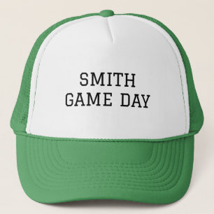 Gorra De Camionero Juego de nombres personalizado Día verde