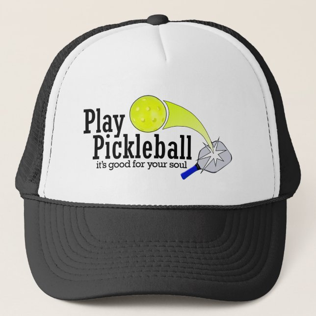 Gorra De Camionero Juego Pickleball su bueno para su alma (Anverso)