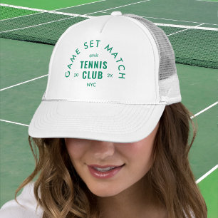 Gorra De Camionero Juego Verde Set Partido Club de Tennis Después Bla