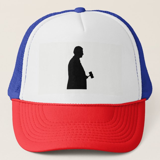 Gorra De Camionero Juez con Gavel Silhouette (Anverso)