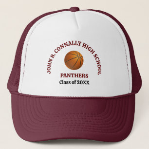 Gorra De Camionero Jugador de Baloncesto de Escuela Secundaria Person