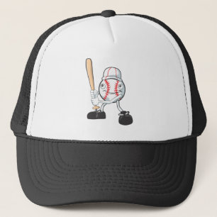 Gorra De Camionero Jugador de béisbol feliz