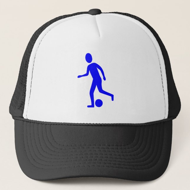 Gorra De Camionero Jugador de fútbol - Azul (Anverso)