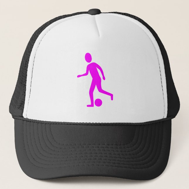 Gorra De Camionero Jugador de fútbol - Magenta (Anverso)